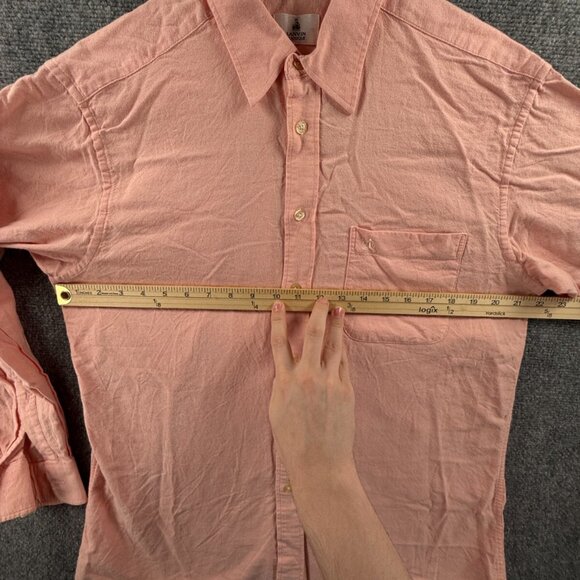 Lanvin Classique Orange Oxford Button Up Shirt Long Sleeve Men Size 100 (M/L) - Picture 4 of 16